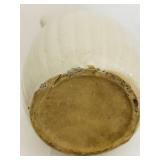 FR - Vintage Stoneware Pitcher and Bowl Set with Blue Floral Design, 12 Inch Pitcher