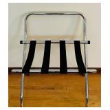 DR - Folding Chrome Luggage Rack with Black Straps