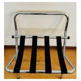 DR - Folding Chrome Luggage Rack with Black Straps