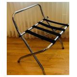 DR - Folding Chrome Luggage Rack with Black Straps
