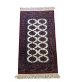 BR1 - Persian Style Wool Area Rug with Red and Ivory Medallion Pattern