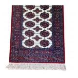 BR1 - Persian Style Wool Area Rug with Red and Ivory Medallion Pattern
