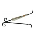 FR - Collection of Vintage Decorative Black Wrought Iron Wall Brackets and Hooks