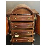 DR - Wooden Jewelry Armoire Cabinet