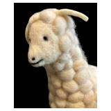 DR - Set of 3 Handcrafted Wool Sheep Figures with Wooden Legs