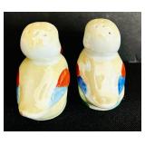 K - Vintage Duck Shaped Salt and Pepper Shakers, 3 Inch Ceramic Pair