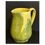 K - Shawnee Vintage Pottery Corn Ware Pitcher and Japan Corn Salt Shaker, 5 Inch