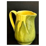 K - Shawnee Vintage Pottery Corn Ware Pitcher and Japan Corn Salt Shaker, 5 Inch