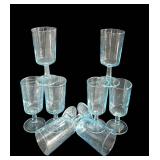 FR - Set of 8 Clear Glass Goblets