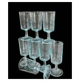 FR - Set of 8 Clear Glass Goblets