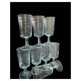 FR - Set of 8 Clear Glass Goblets