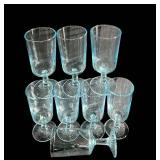 FR - Set of 8 Clear Glass Goblets