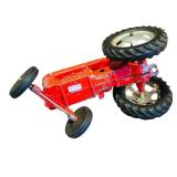 FR - Vintage Hubley Cast Iron Red Toy Tractor