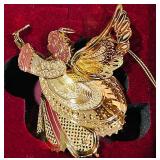 FR - Set of 3 Baldwin Brass Ornaments - Bells, Angel, and Owl