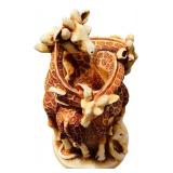 FR - Harmony Kingdom Giraffe Family Trinket Box Figurine with Box