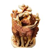 FR - Harmony Kingdom Giraffe Family Trinket Box Figurine with Box