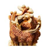 FR - Harmony Kingdom Giraffe Family Trinket Box Figurine with Box