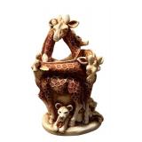 FR - Harmony Kingdom Giraffe Family Trinket Box Figurine with Box