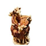 FR - Harmony Kingdom Giraffe Family Trinket Box Figurine with Box