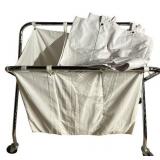 LL - Rolling Double Laundry Hamper with Removable Canvas Bags