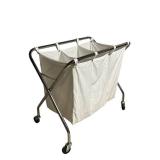LL - Rolling Double Laundry Hamper with Removable Canvas Bags
