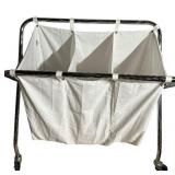 LL - Rolling Double Laundry Hamper with Removable Canvas Bags