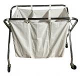 LL - Rolling Double Laundry Hamper with Removable Canvas Bags