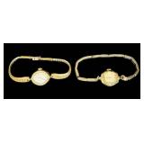 K - Lot of 2 Vintage Ladies Wristwatches Gruen Precision and Benrus