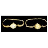K - Lot of 2 Vintage Ladies Wristwatches Gruen Precision and Benrus
