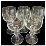 FR - Set of 5 Vintage Claudia Wine Goblets