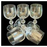 FR - Set of 5 Vintage Claudia Wine Goblets
