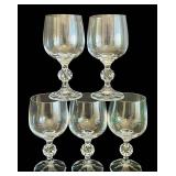 FR - Set of 5 Vintage Claudia Wine Goblets