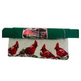 LR - Holiday Decor Set with Hooked Star Pillow, Cardinal Pillow, and Christmas Tree Stand Mat