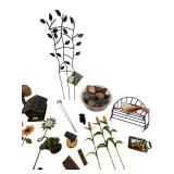 FR - Fairy Garden Accessories Collection with Figurines, Houses, and Decorative Stakes