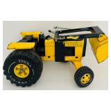 FR - Vintage Tonka XMB-975 Yellow Metal Front Loader Toy Tractor