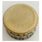 FR - Pair of Blue Vintage Spongeware Pottery Crocks