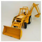FR - Vintage International Yellow Toy Backhoe Loader 8 Inch