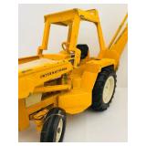 FR - Vintage International Yellow Toy Backhoe Loader 8 Inch