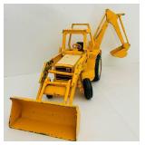 FR - Vintage International Yellow Toy Backhoe Loader 8 Inch