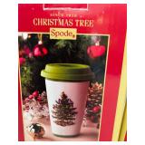 FR - Spode Christmas Tree Mug, Coaster, and Travel Cup Set