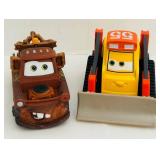 FR - Collection of 11 Assorted Toy Cars and Trucks Including Disney Pixar, Fire Truck, and Vintage Vehicles