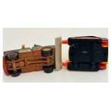 FR - Collection of 11 Assorted Toy Cars and Trucks Including Disney Pixar, Fire Truck, and Vintage Vehicles