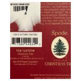 FR - Spode Christmas Tree Hostess Set - Cutlery, Cake Slice, and 8 Coasters