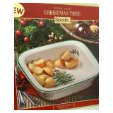 FR - Spode Christmas Tree Square Baker, Spoon Rest, and Trivet Set
