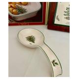 FR - Spode Christmas Tree Square Baker, Spoon Rest, and Trivet Set