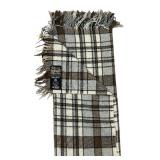 LR - Gefjun Akureyri Pure New Wool Plaid Throw Blanket 58 x 62 Inch