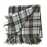 LR - Gefjun Akureyri Pure New Wool Plaid Throw Blanket 58 x 62 Inch