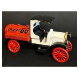 FR - Vintage Cast Iron Phillips 66 Tanker Truck Toy