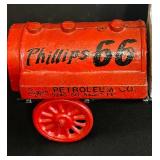 FR - Vintage Cast Iron Phillips 66 Tanker Truck Toy