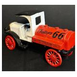 FR - Vintage Cast Iron Phillips 66 Tanker Truck Toy